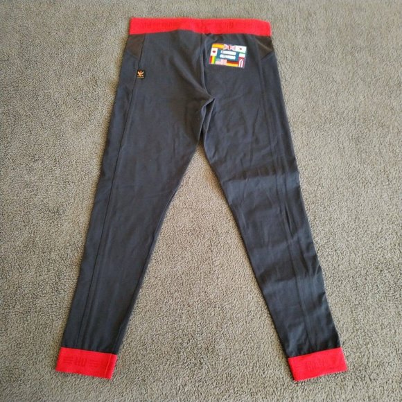 Adidas Originals X Pharrell Williams Leggings Women's 14 Black Red HU Human Race - Picture 7 of 16